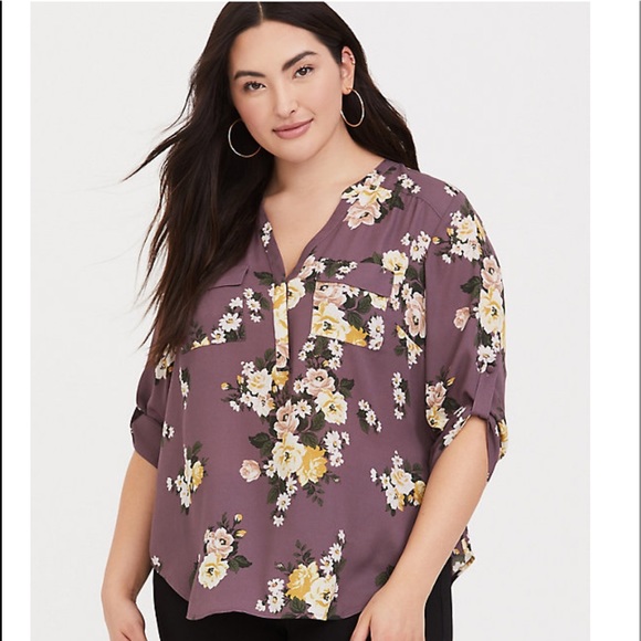 ❌SOLD❌ HARPER MAUVE PURPLE GEORGETTE PULLOVER - Picture 1 of 7